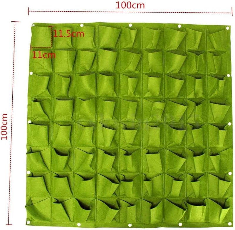 woobles Vertical Hanging Garden Planter, Plant Hanging Bags,36 Pocket Outdoor Vertical Greening Wall Garden Plant Grow Bags for Apartments, Balconies, Patios, Schoolyards and Rooftop (Green 72) - Image 4